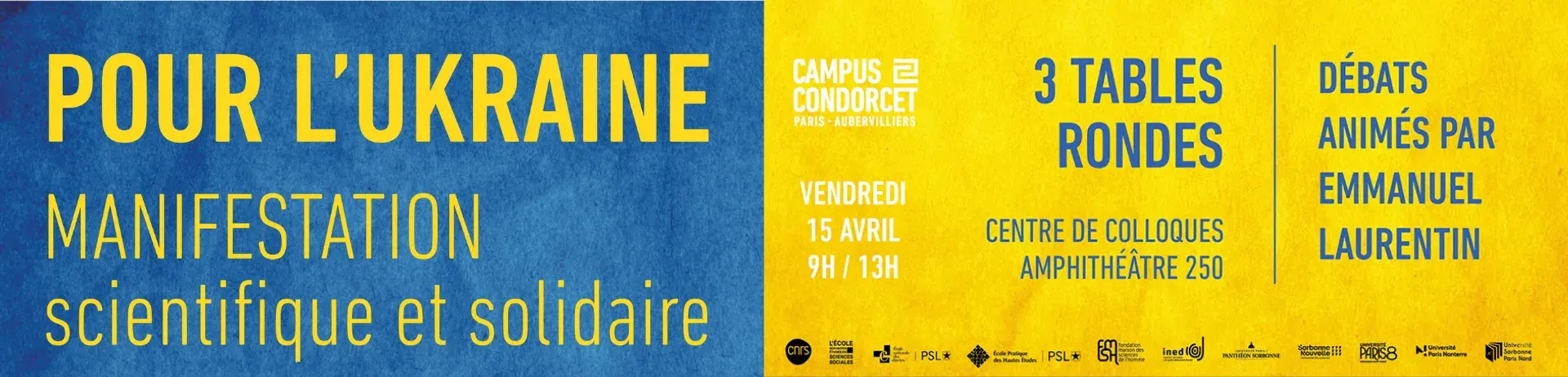 Pour l'Ukraine Manifestation scientifique et solidaire