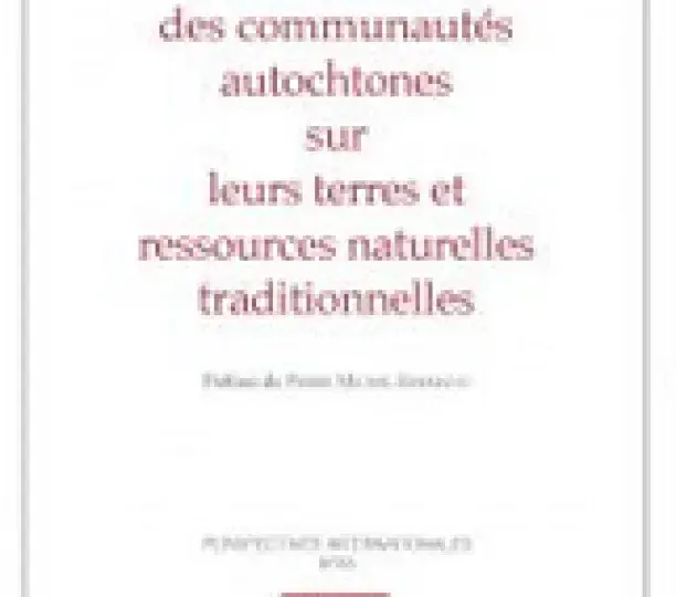 Le contrôle des communautés autochtones sur leurs terres et ressources naturelles traditionnelles